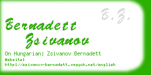 bernadett zsivanov business card